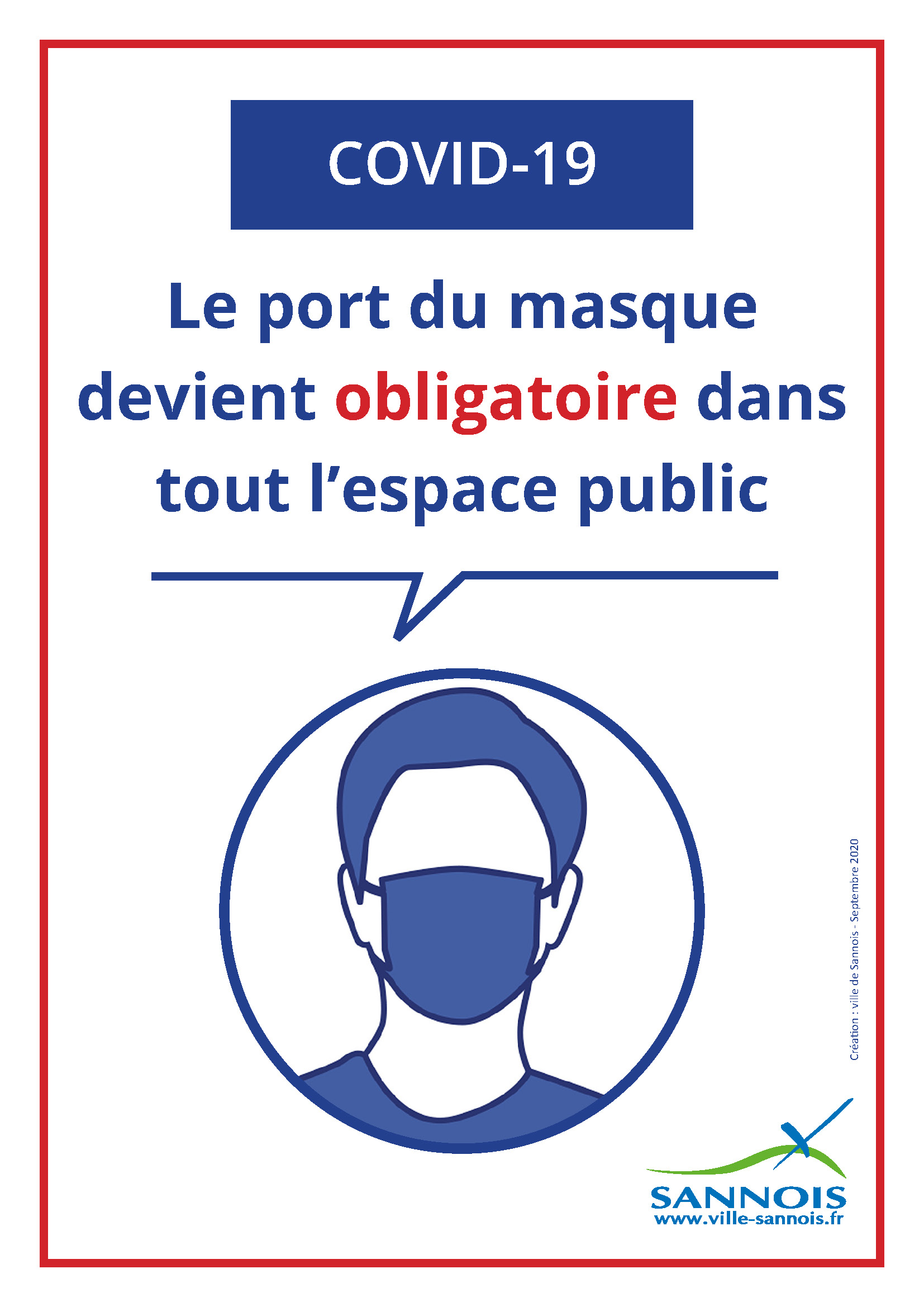 Port du masque dans tout l'espace public