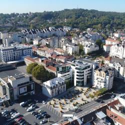 Vue aérienne de l'hôtel de ville