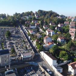 Vue aérienne du cimetière