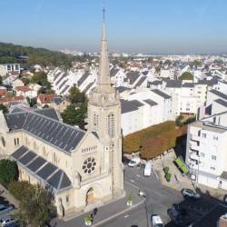 Vue aérienne de l'église