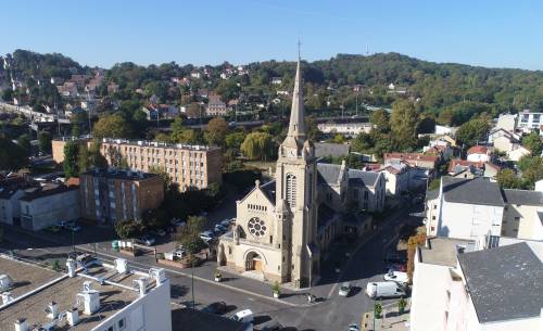 Église vue drone